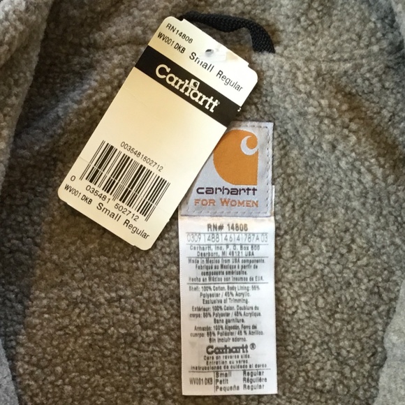 Carhartt for Women’s Mock Neck Jacket Vest, Sandstone, size small - Picture 6 of 8